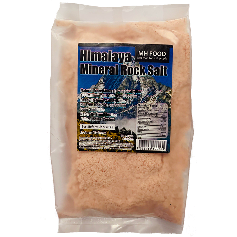 MATAHARI HIMALAYA MINERAL FINE ROCK SALT 500G